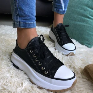 ZAPATILLAS STAR ACORDONADAS en ECOCUERO